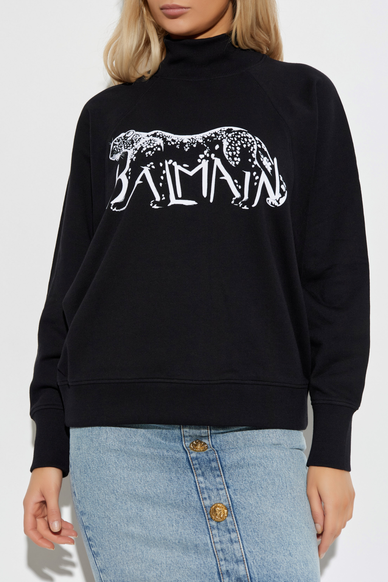 Balmain Sweatshirt with a stand-up collar | Women's | Vitkac